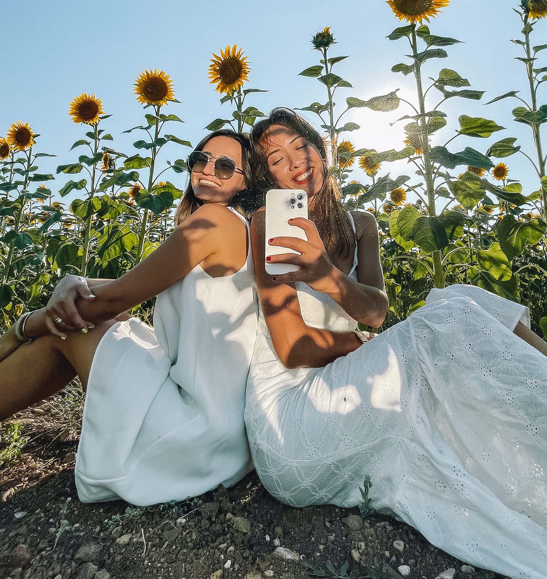 Makes for great pics Take a selfie with the sunflowers
